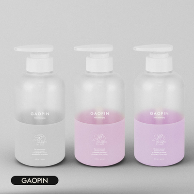 bottiglia d'imballaggio su ordinazione della pompa della lozione del lavaggio del corpo di Skincare della bottiglia di plastica dell'animale domestico 400ml