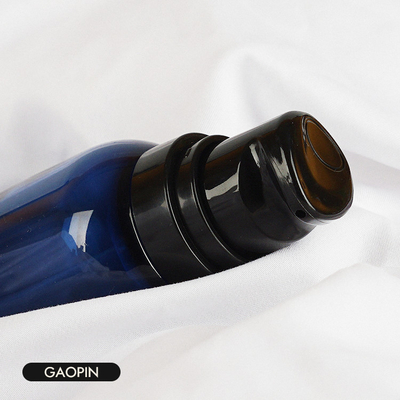 Imballaggio blu di lusso della lozione del corpo di PCR della bottiglia 130ml del balsamo e dello sciampo