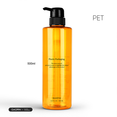 Flaconi di shampoo trasparente per contenitore per lozione per il lavaggio del corpo in plastica per animali domestici di lusso personalizzati da 500 ml