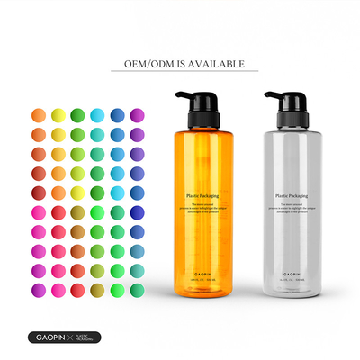 Flaconi di shampoo trasparente per contenitore per lozione per il lavaggio del corpo in plastica per animali domestici di lusso personalizzati da 500 ml