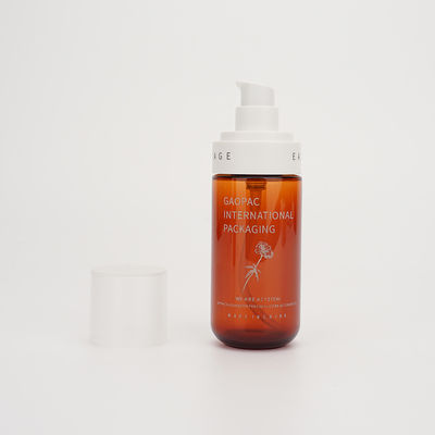 imballaggio di Amber Lotion Bottles Plastic Cosmetic della pompa di 80ml 100ml