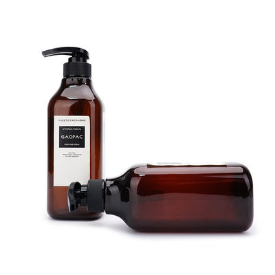 Bottiglie di plastica vuote dello sciampo di Amber Skin Care Packaging 500ml 600ml 1000ml dell'ANIMALE DOMESTICO
