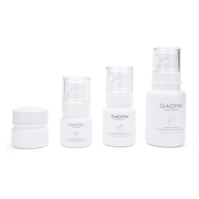 Bottiglia di plastica cosmetica della lozione delle bottiglie 15ML 40ML 60ML 100ML dell'essenza bianca di PETG