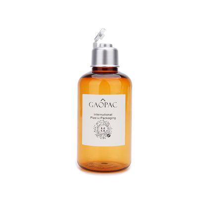 180ml Amber Plastic Shampoo Bottles/bottiglia di toner cosmetica con Flip Cap
