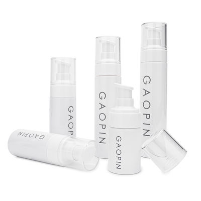 bottiglia bianca della lozione della plastica dello spruzzo della pompa della lozione dell'ANIMALE DOMESTICO di 30ml 50ml 60ml 80ml 100ml