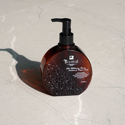 imballaggio di cura di 250ml Brown PETG Amber Pump Bottles For Skin